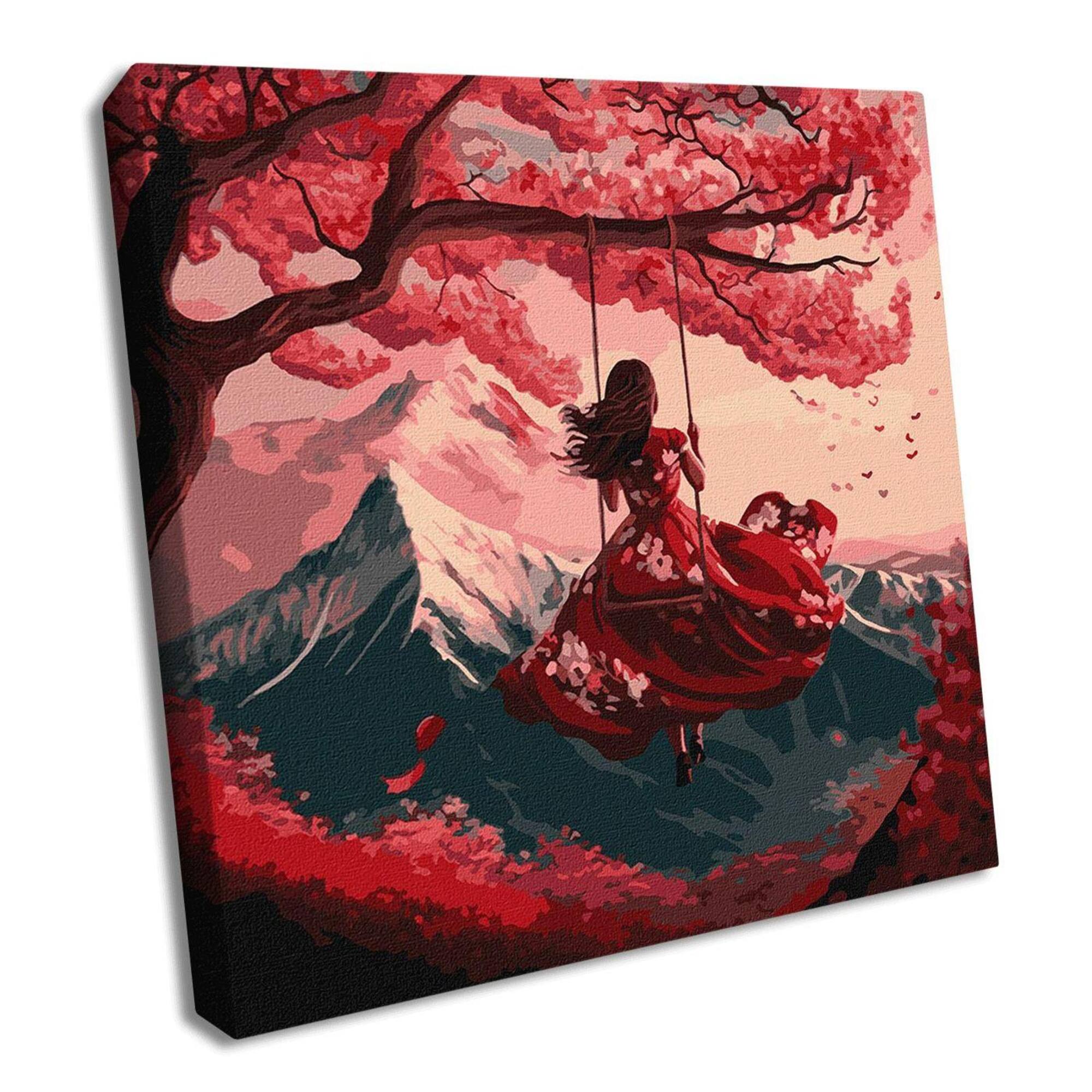 Ideyka Flying on a Swing Painting by Numbers Kit